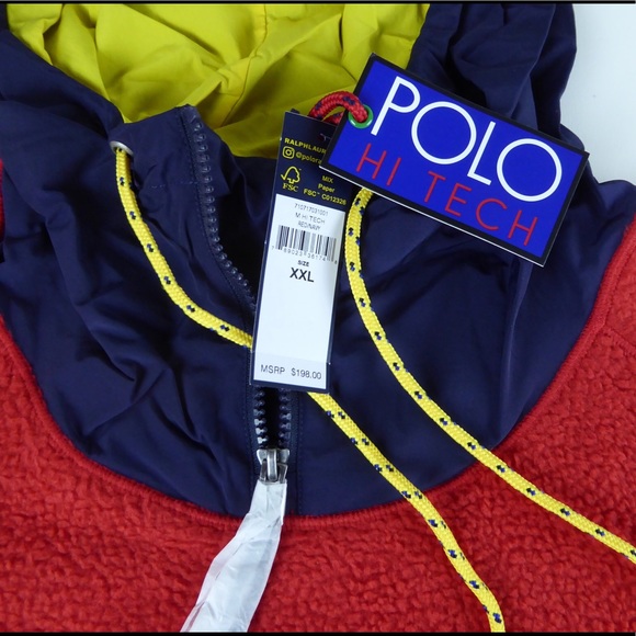 Polo Ralph Lauren Hi-Tech Fleece Hoodie Sweatshirt - Picture 4 of 8